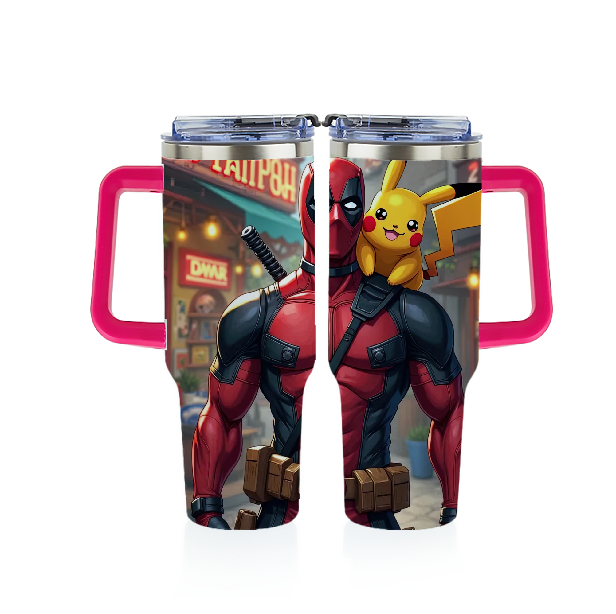 （画像用） Deadpool デッドプール 1200ｍLフルプリント車用タンブラー